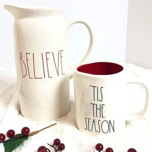 Believe Pitcher and Tis The Season Mug